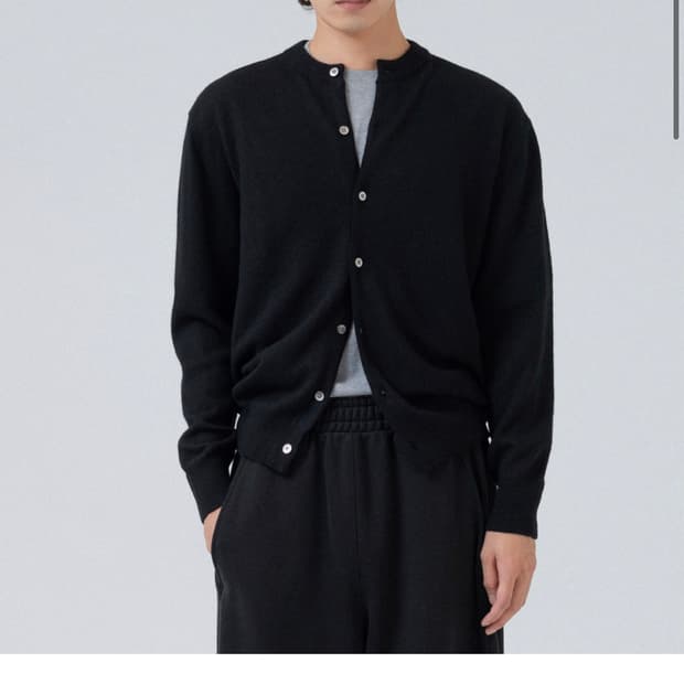 브라운야드 라운드 가디건 블랙 3