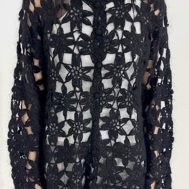 Ketty Hairy croche cardigan