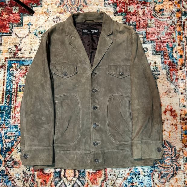 [L] 돌체앤가바나 염소가죽 스웨이드 자켓