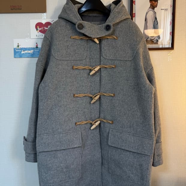 [2]메인부스 오버사이즈 더플코트 그레이