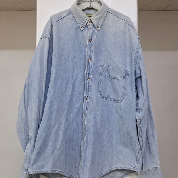 엘엘빈 데님 셔츠 연청 m