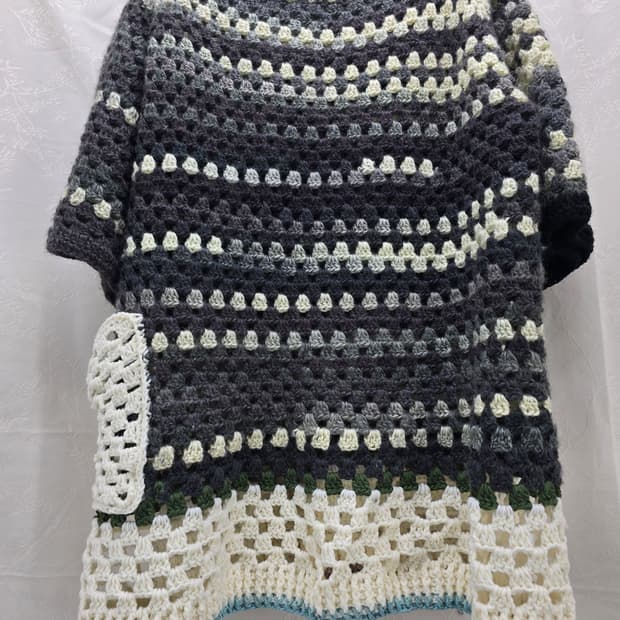 핸드메이드 크로셰 뜨개 반팔 상의