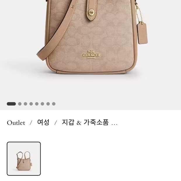 코치 해들리 시그니처 캔버스 미니 크로스백