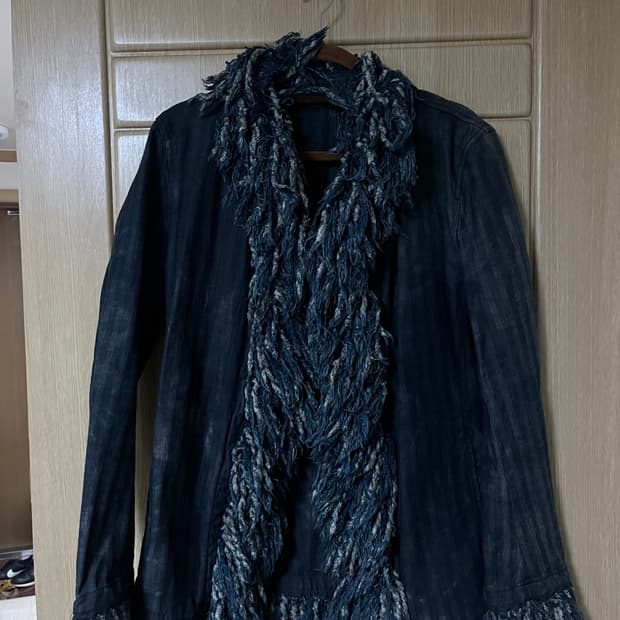 빈티지 데님 프린지 자켓