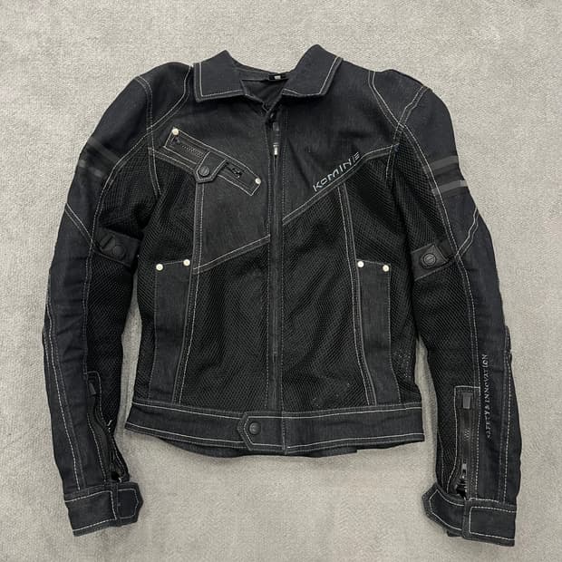 코미네 데님 모토사이클 라이더 자켓