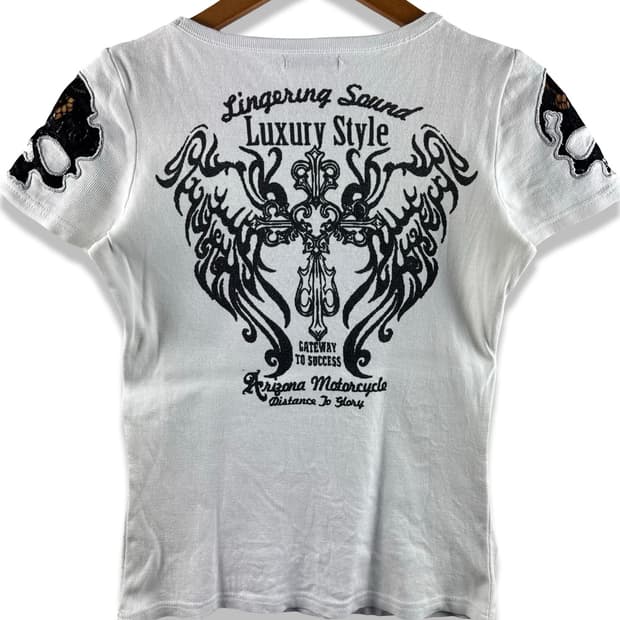 JPN 펑크 트라이벌 크로스 스컬 딱붙티2823