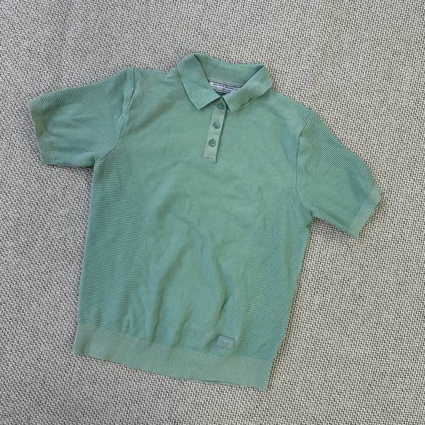 95 장미쉘바스키아 카라 니트 셔츠 0406D