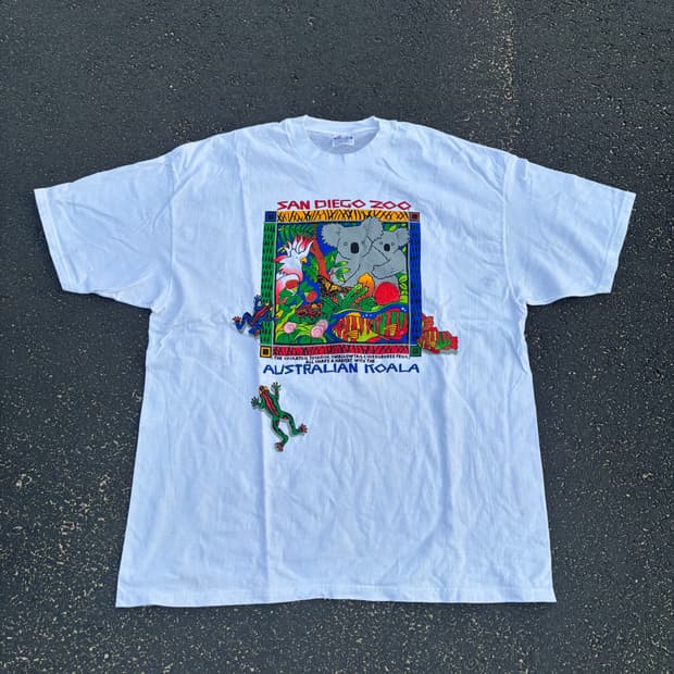 빈티지 90s Hanes 샌디에고 주 티셔츠