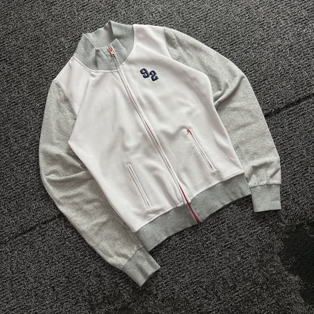 아베크롬비 Y2K 빈티지 배색 니트 집업 4213