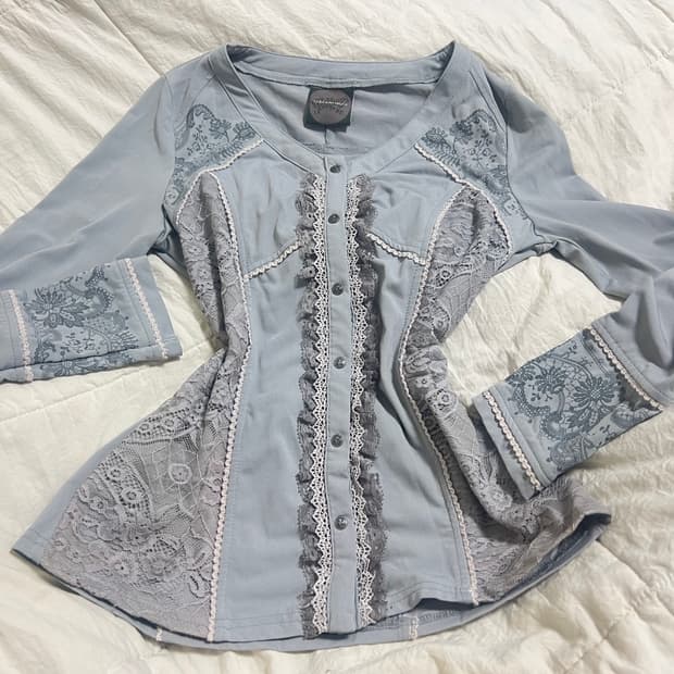 오즈 안젤로 레이스 탑 가디건