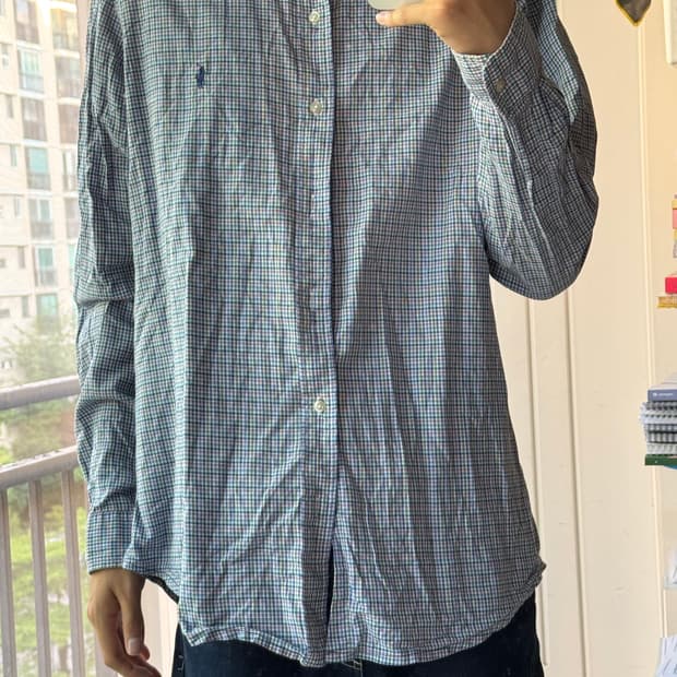 폴로 체크셔츠 클래식핏 L