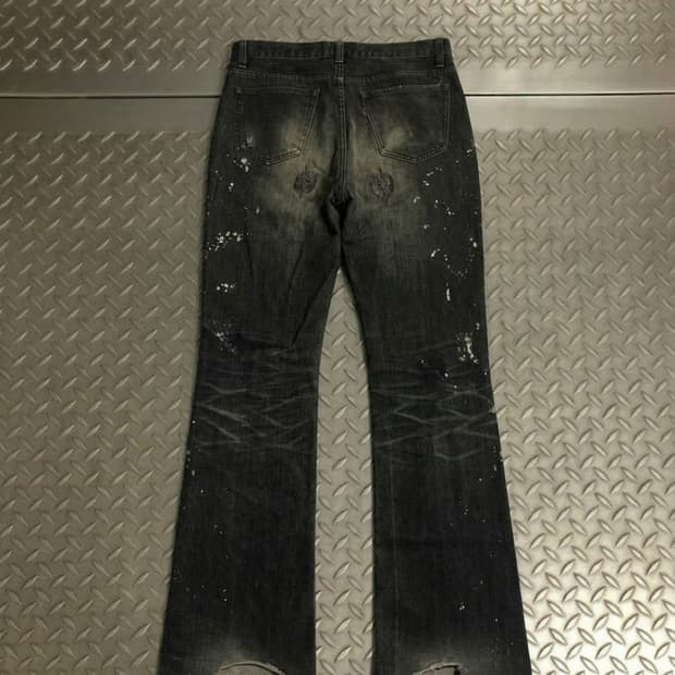 NUMBER (N)INE 2001AW 
그런지 데님 부츠 컷 블랙 L