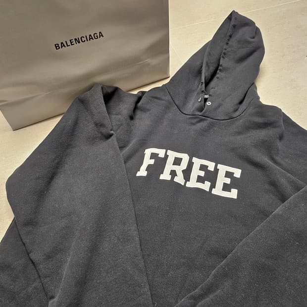 발렌시아가 FREE 후드티 블랙 XXS