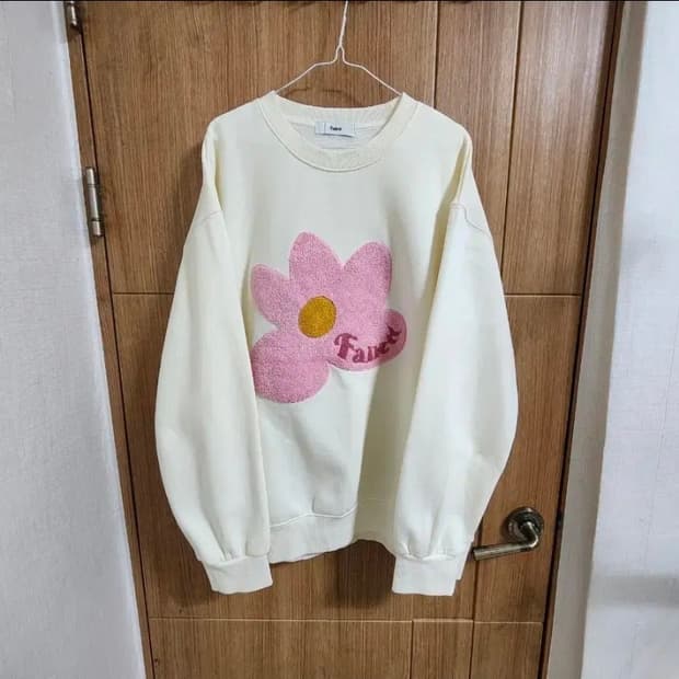 (XL)팔렛 부클 플라워 맨투맨 기모