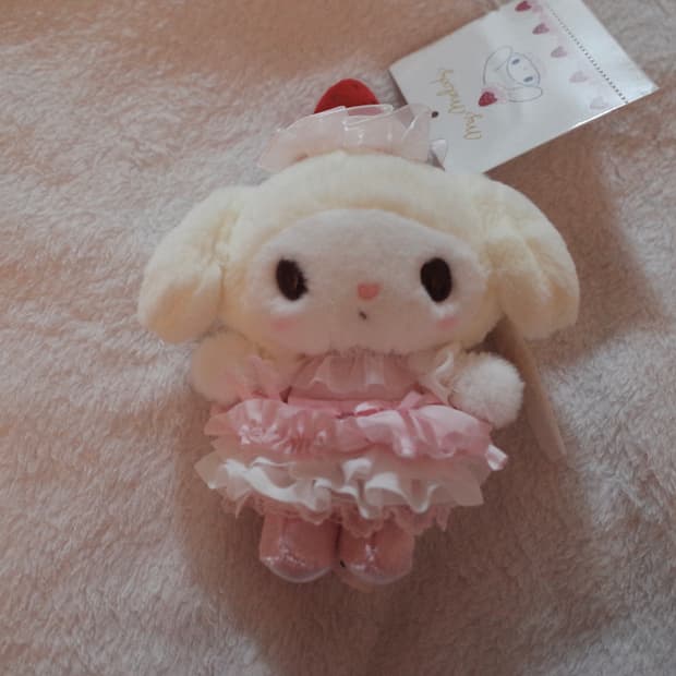 산리오 딸기 휘핑 케이크 마이멜로디 쇼트케이크 마스코트 인형
