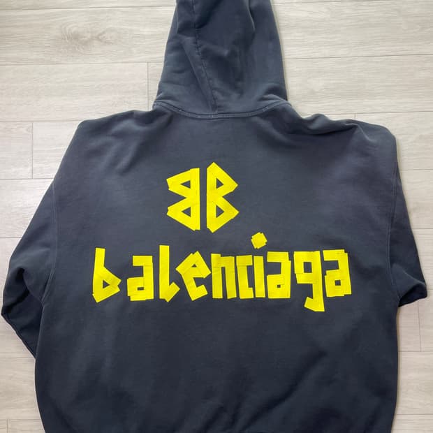 발렌시아가 테이프 타입 라지핏 후드집업