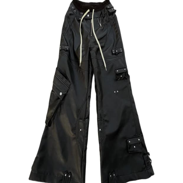 cozyworldwide 레더와이드팬츠