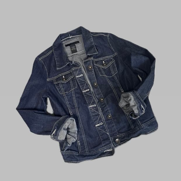 캘빈클라인 여성 진청 데님 자켓 청자켓