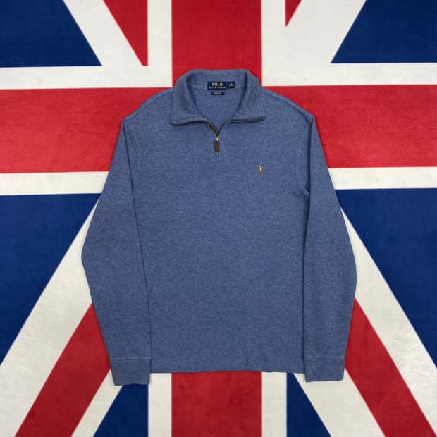 폴로 반집업 니트 M 실측L