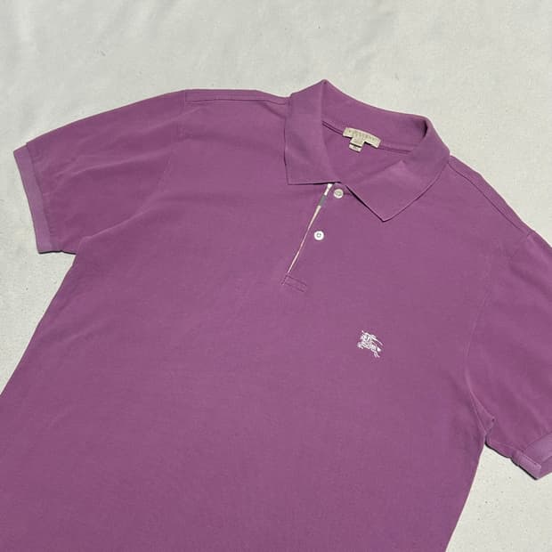 XL 버버리 퍼플 카라 반팔티