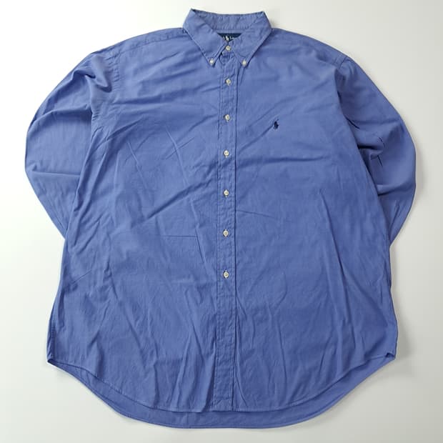CJ302 2XL 폴로 클래식핏 90s 홍콩판 블루 셔츠 남방