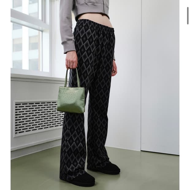 엔조블루스 다이아몬드 밴딩 부츠컷 팬츠 S