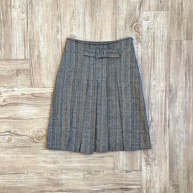 VOICEMAIL 신치백 헤링본 스커트