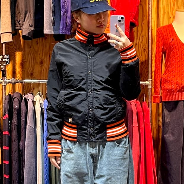 L FUBU 푸부 컬렉션 오렌지 라인 나일론 자켓