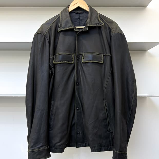 듀얼 웨스턴 램 레더 자켓