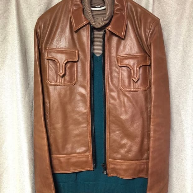 OSTENDE 디올옴므 05AW 램레더 재킷 브라운 