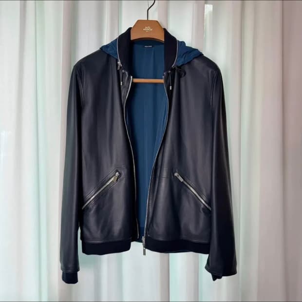 에르메스 리버시블 레더자켓