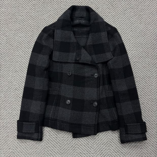 띠어리 체크 울캐시미어 자켓 v2220