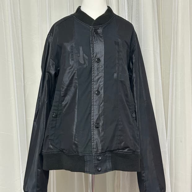 Disel 블랙 스타디움 코치 자켓 락시크