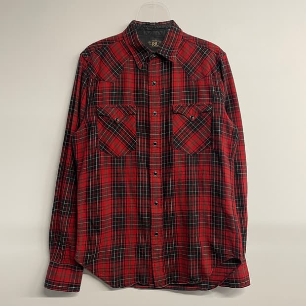 더블알엘 플래드 트윌 웨스턴 셔츠