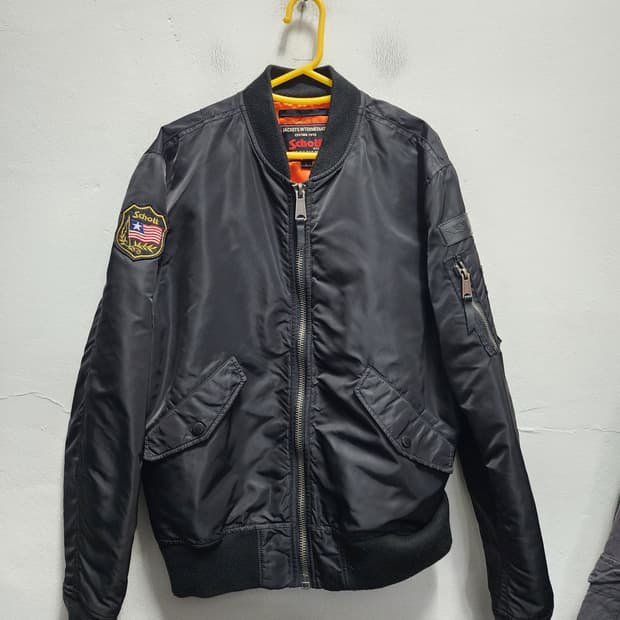 Schott 쇼트 블랙 MA-1 항공점퍼