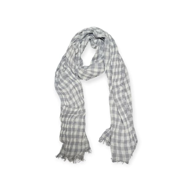모리걸 그레이 체크 스카프
