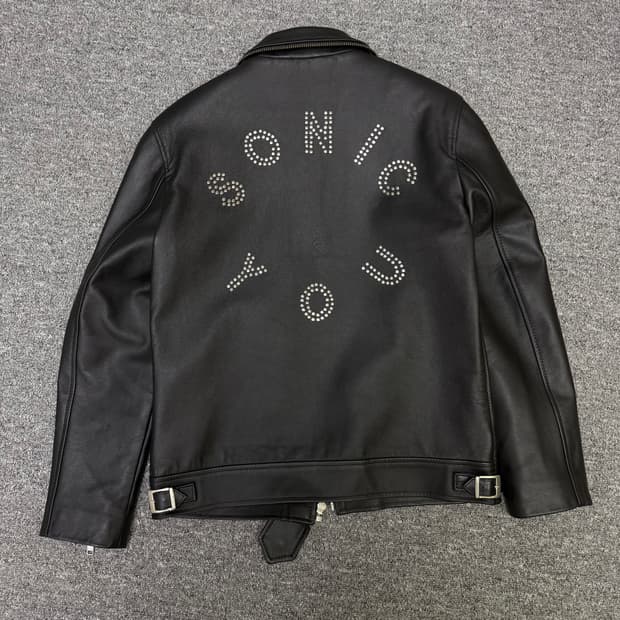 Misbhv sonic you 스터드 가죽 자켓 