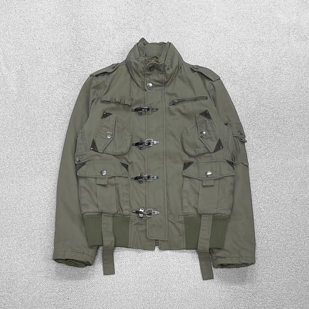 A&E 빈티지 파이어맨 봄버 자켓 베이지 브라운