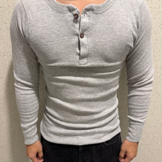 70s USA Vintage Hanes 써멀 헨리넥 롱슬리브