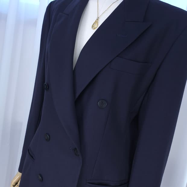 캘빈클라인 네이비 더블 버튼 자켓