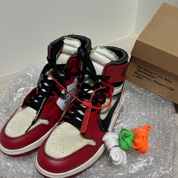 [295] 조던 1 x 오프화이트 레트로 하이 시카고 더 텐