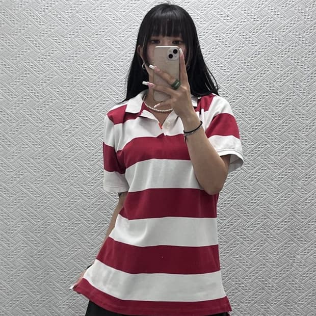 나이키 올드스쿨 레트로 90's 스트라이프 반팔 카라티 XL C13838