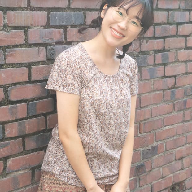 들꽃 바람 페이즐리 반팔