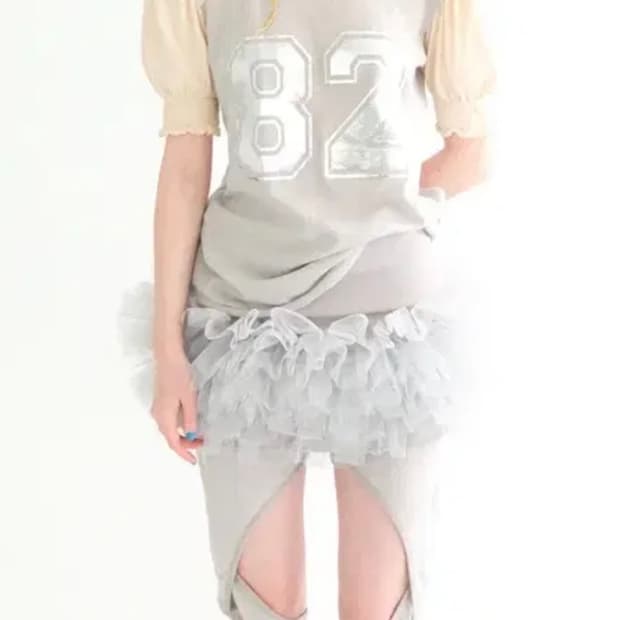 구해요!)샵페어리 튤스커트 jersey volume tulle skirt