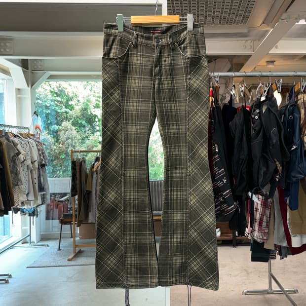 Algonquins 체크 플레어 팬츠
