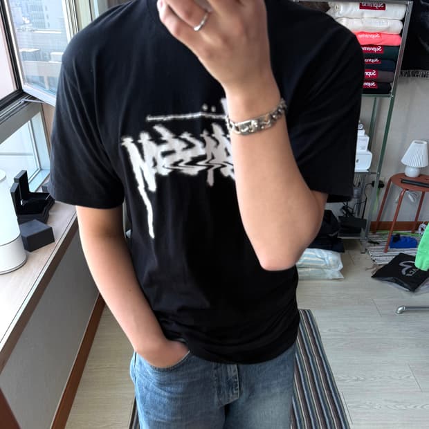 스투시 스탁 로고 반팔 티셔츠