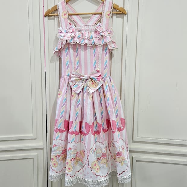 바디라인(BODY LINE) 스위트 파스텔 점퍼스커트