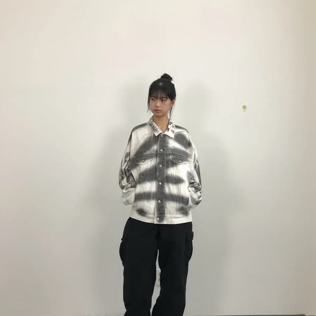 Bike Star Spray Print Jacket