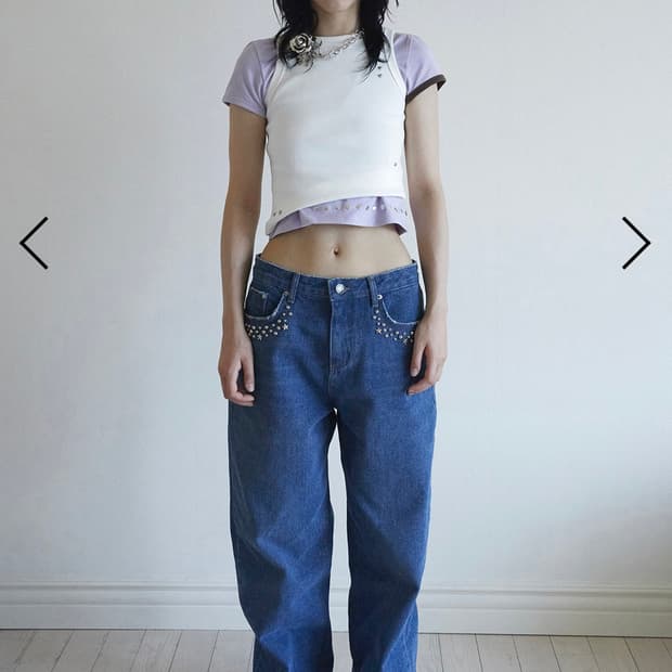 데어드 STAR STUD SAND JEANS