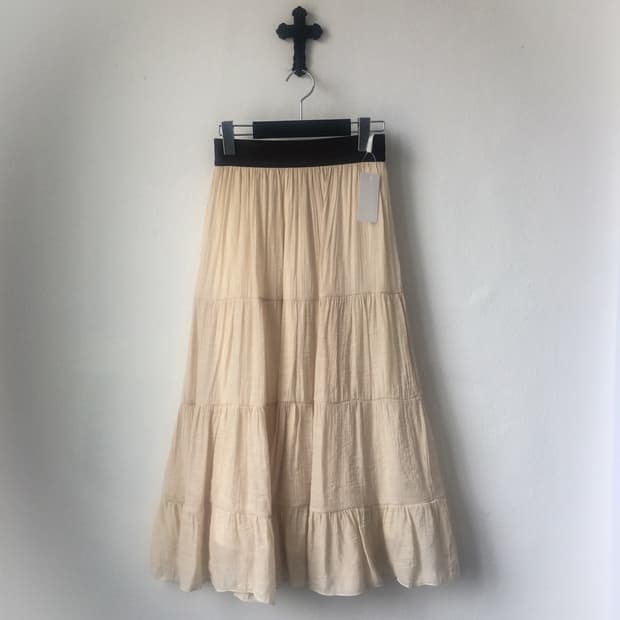Beige long skirt